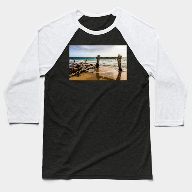 The Cattle Jetty, Observation Point, Point Nepean, Portsea, Mornington Peninsula, Victoria, Australia. Baseball T-Shirt by VickiWalsh